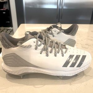 adidas Men's Icon Bounce Lace Up Baseball White/Grey CG5252 Size US 10 1/2